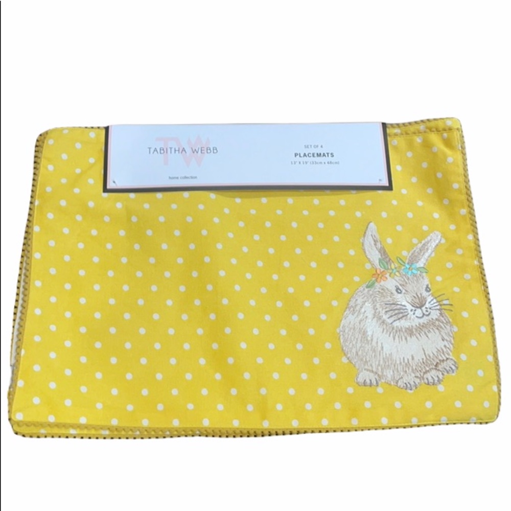 Tabitha Webb Anthropologie set of 4 Easter placemats